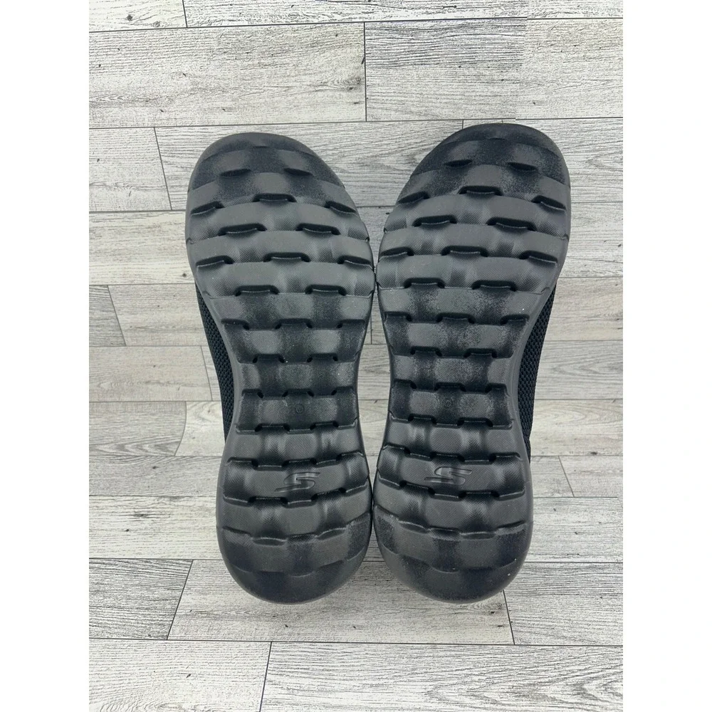 Skechers Go Walk Joy Stretch Fit Black Slip On Shoes 124187W Womens Sz 9.5 Wide